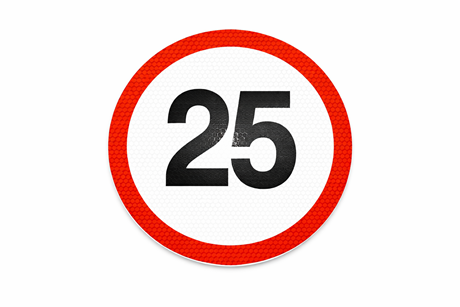 nálepka rýchlosť 25km