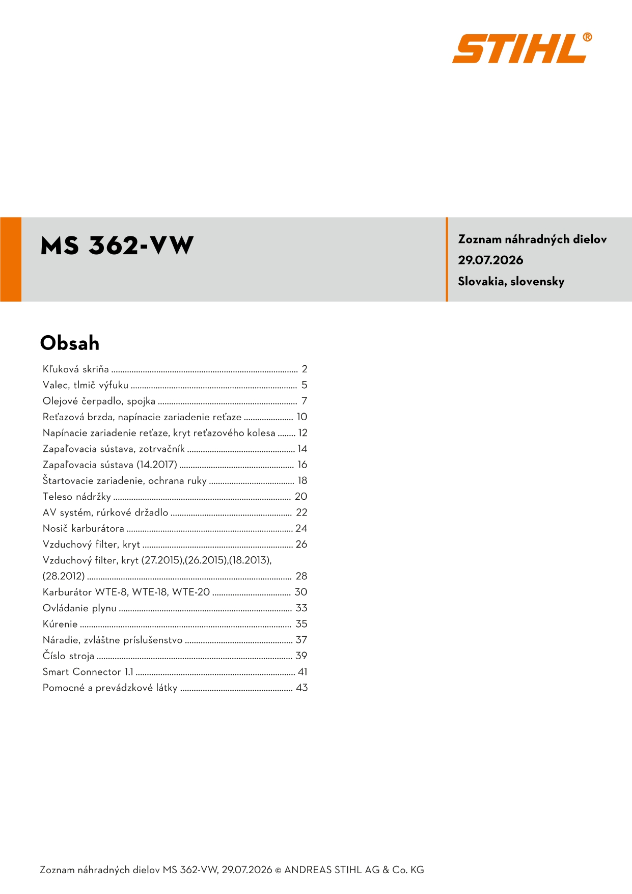 katalóg dielov Stihl MS 362-VW