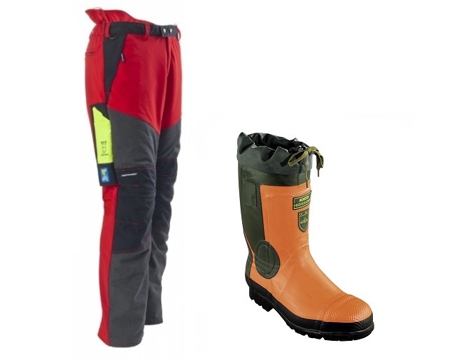 nohavice Profiforest Kevlar + čižmy Prof. zimné