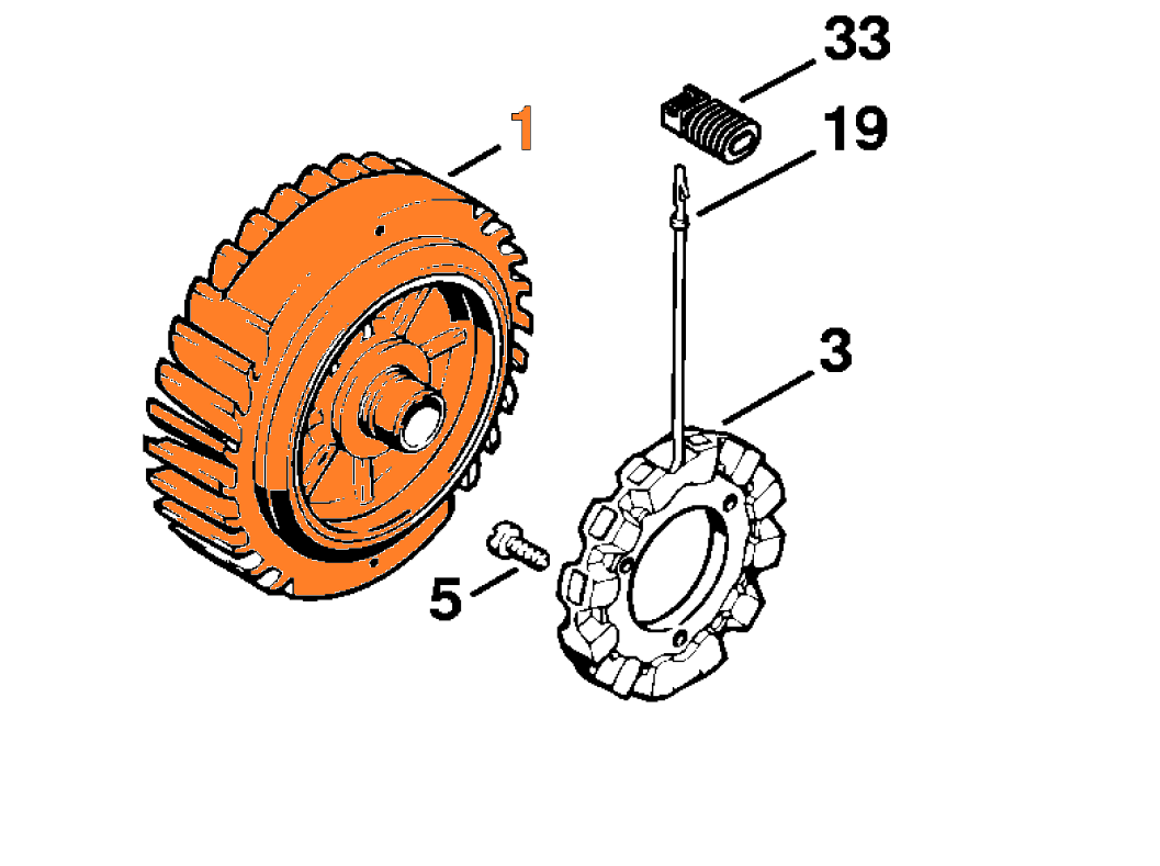 ventilátor MS 440 -zotrvačník
