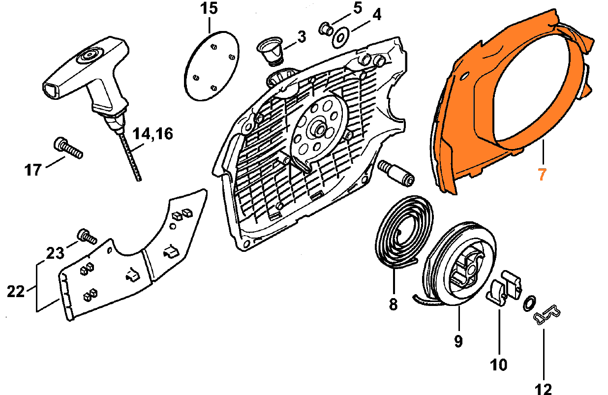 plast krytu MS 462