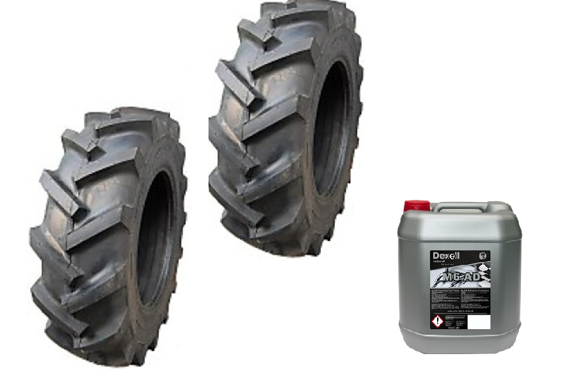 AKCIOVÁ sada: pneum. Trayal  16.9-30(2 ks) + olej motor.M6AD (20 lit.)