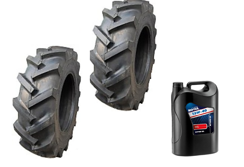 AKCIOVÁ sada: pneum. Trayal  16.9-30(2 ks) + olej motor.M7ADSIII (20 lit.)